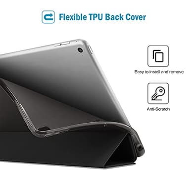 ProCase Smart Case for iPad 9.7 Inch iPad 6th/5th Generation, iPad Air 2/Air 1, Slim Soft TPU Stand Smart Cover for iPad 9.7 2018 2017 Model iPad Air 2 Air 1 -Black - Image 3