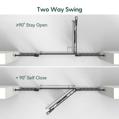 Babelio 31.5-55" Extra Wide Baby Gate with Cat Door, Auto Close Durable Dog Gate Indoor, Pressure Mounted Baby Gates for Stairs, Doorways, Includes 4 Wall Cups and 3 Extension Pieces, Black - Image 5