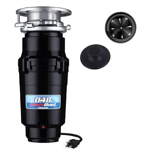 Waste Maid 10-US-WM-048-3B Garbage Disposal Anti-Jam Stainless Steel Food Waste Grinding System, 1/3 HP Compact, Black - Image 1
