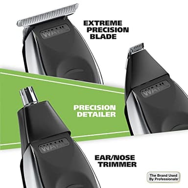 Wahl Aqua Blade® Rechargeable Wet/Dry Lithium-Ion Deluxe Beard Trimmer for Men - Interchangeable Heads for Detailing, Hair, Mustache and Body Grooming - Model 9899-100 - Image 5