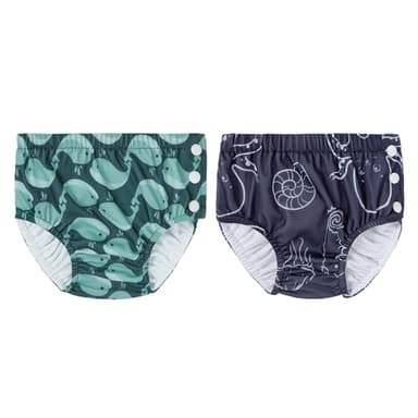 Century Star Baby Reusable Swim Diapers Pool Swimming Diapers Washable Swimming Pants for Toddler Girls Boys Dolphin Octopus 18-24 Months - Image 1