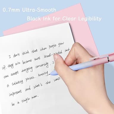 YOXMJDB Gel Pens, 5 Pcs Medium Point Smooth Writing Pens Cute Pens for Women, High-End Series 0.7mm Black Ink Pens for Journaling Note Taking, School Office Supplies (5 Pcs Gradient Morandi) - Image 5