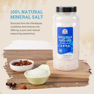 52USA Himalayan White Salt Coarse, Sea Salt for Grinder Refill, 39 oz (2.4 Pound), Pure Nature Himalayan Salts, Coarse Salts Perfect for Cooking, BBQ, Baking, Kosher Salt - Image 7
