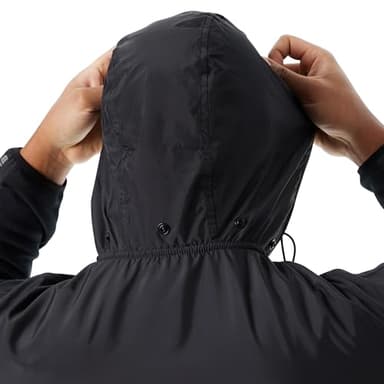 BASS OUTDOOR Men's Convertible Hoodie Pullover Sweater with 1/4 Front, Elbow Patches and Side Zip Pockets Standard, Black Beauty - Image 6