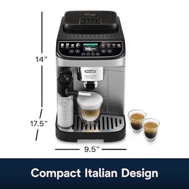 De'Longhi Magnifica Evo Next Fully Automatic Espresso Machine - Programmable Coffee Maker with Grinder and Milk Frother - Hot & Cold Brewer for Espresso, Latte, Cappuccino, Americano, Tea and More - Image 2