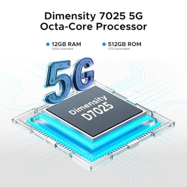 DOODEE Blade GT Pro 5G Rugged Phone with LED Light Effect,32GB+512GB/2TB Rugged Smartphone,6.72” FHD+120Hz, 5800 mAh Android Phone,100MP+32MP AI Camera/Face& Finger ID/NFC,Sliver - Image 4