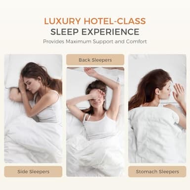 Sweetnight Bed Pillows Queen Size Set of 2, Fluffy Luxury Hotel Pillows Collection Gusseted for Neck and Shoulder, Side Back Stomach Sleeper Pillow, Cozy Night 18"X28" - Image 7