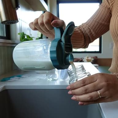Willow - Glass Breastmilk Pitcher - Dishwasher Safe - 32oz Capacity - Wide Mouth Jar for Easy Transfer & Cleaning - Easy Pour Spout into Bottles or Breast Milk Storage Bags - Breastfeeding Essentials - Image 5