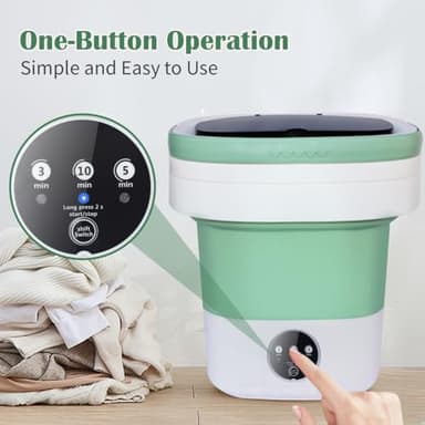 Coziva 15L Large-Capacity Portable Washing Machine, One-Touch Operated Portable Washer for Baby Clothes and Small Items, Quiet and Noise-Free Design Mini Washing Machine for Apartments - Image 4