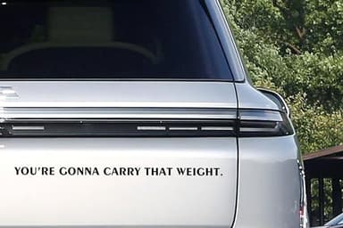 You're Gonna Carry That Weight Car Bumper Window Vinyl Decal for Anime Fans,1Pcs, 16 Inches Wide (Black) - Image 3