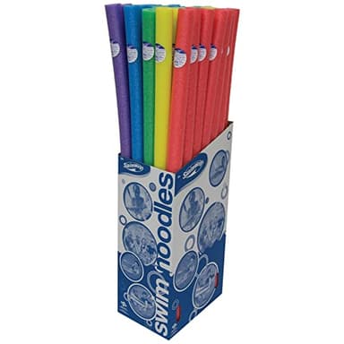Big Joe Swim Noodle 35 Pack Pool Noodles, Red, Blue, Green, Purple, Yellow Foam, 4.5 feet, 55"L x 2"W x 2"H each - Image 4