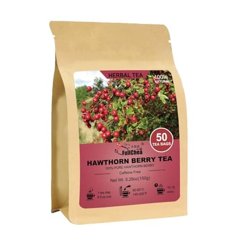 FullChea Hawthorn Berry Tea - 50 Teabags, 3g/bag - Premium, Non-GMO, Caffeine-free, Aids Digestion & Provides Antioxidants - Image 1