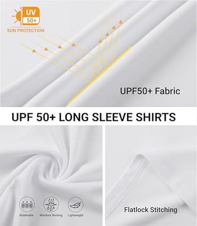 Runceptual 5T to Youth UPF 50+ Long Sleeve Rash Guard - Boys and Girls UV Protection Moisture Wicking Athletic T-Shirt (US, Alpha, Large, Regular, Orange) - Image 3