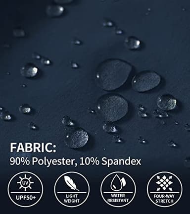 FIRST WAY Women's Hiking Cargo Shorts Quick Dry Lightweight 9'' Bermuda Shorts with Zipper Pockets for Golf Active Navy Blue - Image 4