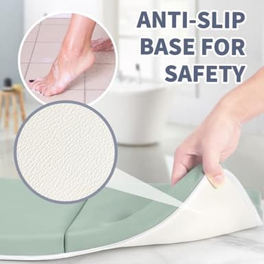 URMYWO Bath Kneeler and Elbow Rest Pad Set - 1.5" Thick Baby Bath Kneeler Pads with Toys Organizer, Anti-Slip Cozy Knee & Arm Support Bathtub Mat, Quick Dry Kneeling Pad for Baby Bath Time - Image 5