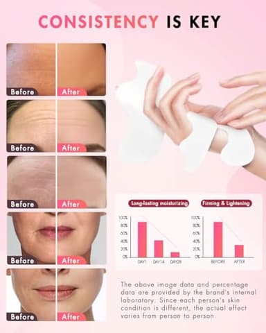 UKVOA Forehead Wrinkle Patches & Smile Line Patches, Overnight Facial Wrinkle Treatment with Hyaluronic Acid, Aloe, Collagen & Vitamin E to Lift Smile Lines for Women 36pcs - Image 6