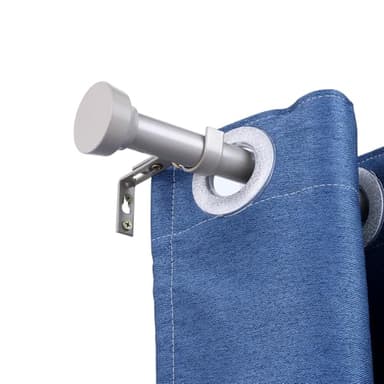 YAJUXIU Rustic Curtain Rod, Industrial Curtain Rods for Windows 72 to 144 Inches, Blackout Wrap Around Curtain Rod, for Indoor and Outdoor, Simple Modern Design, 30 to 144 Inches, Nickel - Image 2