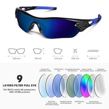BEACOOL Polarized Sports Sunglasses for Men Women Youth Baseball Cycling Running Driving Fishing Golf Motorcycle TAC Glasses - Image 4