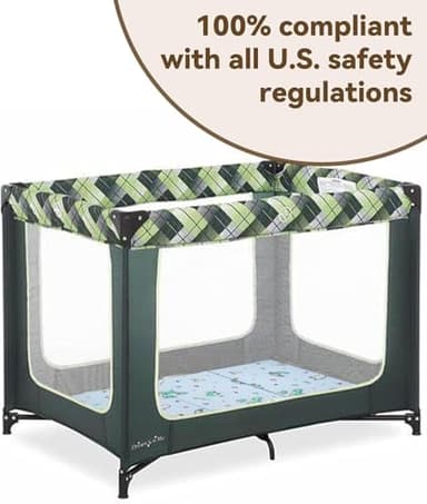 VUCWS 2025 Upgraded Pack and Play Mattress 38" x 26" Soft Firm Premium Foam Pack N Play Mattresses Odorless Breathable Comfort Baby Foam Portable Playpen Mattresses (Tri-fold Dinosaur) - Image 6