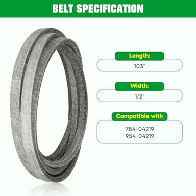 LTX1045 Deck Spindle Rebuild Kit Fit for 46'' Cub Cadet Troy Bilt Horse LTX1046, 2 Spindles 618-04636 618-04865, 2 Idler Pulleys 753-08171, 756-04129, 103 inch Belt 954-04219 - Image 5