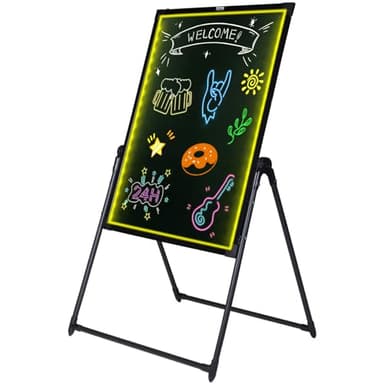 VEVOR 32"x24" LED Message Writing Board, Menu Sign Boards, Illuminated Erasable Lighted Chalkboard, Neon Effect Drawing Panel with 8 Fluorescent Chalk Markers and Remote Control - Image 11