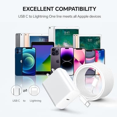 Compatible with iPhone Charger 6/10Ft Fast Charging 2Pack 20W PD Fast Charger Type C Fast Charging Block & Fast Charger Cord Compatible with iPhone 14/13/12/11 Pro/iPad/Pro Max/Plus/XS/XR/SE Charger - Image 5