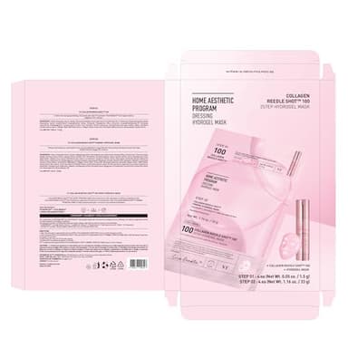 VT COSMETICS Collagen Reedle Shot 100 2-Step Hydrogel Mask(34.5gx4ea), Intensive Firming, Exosome 500Da Collagen, Fine Lines, Overnight Melting Mask, Korean Facial Mask, Pink Collagen - Image 6