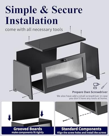 Kitsure Bread Box - Wooden Bread Box for Kitchen Countertop, Large Capacity Kitchen Countertop Organizer, Stylish Bread Storage with Window, Multi-functional Container, Black, 15.0"x8.3"x9.1" (1T) - Image 8