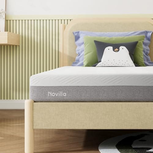 Novilla Twin Mattress, 6-Inch Gel Memory Foam Mattress for Cool Night Sleep & Pressure Relief, Medium Firm Twin Size in a Box, Bliss - Image 1