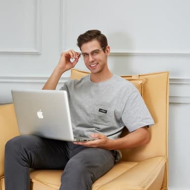 GUDVUE Blue Light Glasses, Computer/Gaming/TV/Phones Glasses for Women/men, Anti Glare/UV400/Eye Strain, Sliver - Image 6