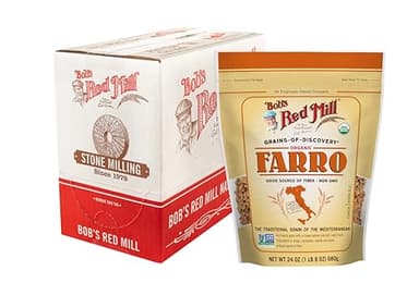 Bob's Red Mill Organic Farro Grain, 24oz (Pack of 4) - Non GMO, Vegan, Kosher - Image 1