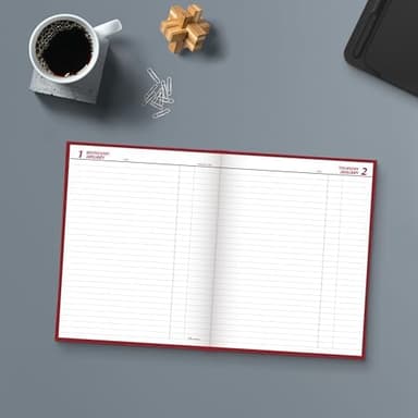 Brownline® 2025 Traditional Daily Planner, Untimed Journal, 12 Months, January to December, Perfect Binding, 10" x 7.875", Bright Red (C550.RED-25 - Image 7