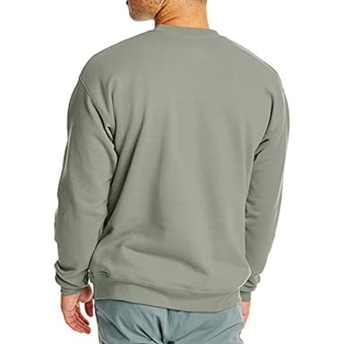 Hanes Mens Ecosmart Fleece Sweatshirt, Cotton-blend Pullover, Crewneck For Men, 1 Or 2 Pack, Stonewashed Green - 1 Pack, Large US - Image 2