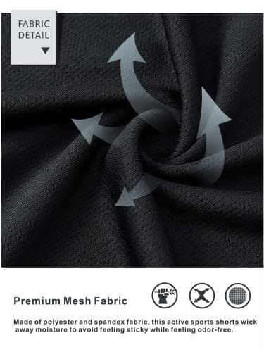 NORTHYARD Men's 10" Athletic Basketball Shorts Workout Gym Quick Dry Shorts Lightweight Mesh Training Shorts for Men Exercise Black - Image 4