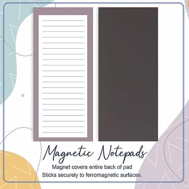 Utron 4 Pack Magnetic Notepads for Refrigerator, 50 Pages/Book Grocery List Magnet Pad for Fridge, Design Magnetic Grocery List Pad for Fridge, Grocery List Notepad, To-Do Memos, List - Image 5