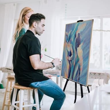 Ns Jymb Art Easel Stand for Displaying - 66 Inch Height Adjustable Aluminum Metal Easels for Wedding Sign Display and Drawing & Outdoor and Portable for Adults - Sturdy and Painting,2-Pack. - Image 3