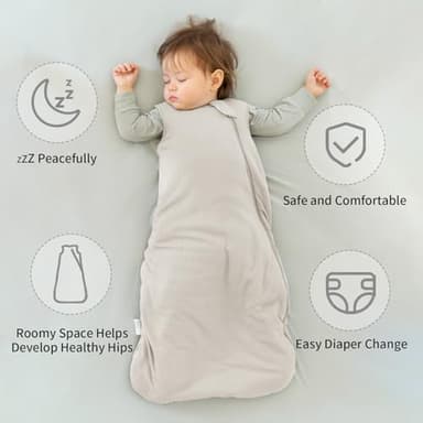 BubblePanda Rayon Made from Bamboo Sleep Sack 18-24 Months 1.0 Tog Supersoft & Breathable Toddler Sleep Sack 2t Baby Wearable Blanket with 2-Way Zipper Unisex Sleeping Bag for Babies - Image 5