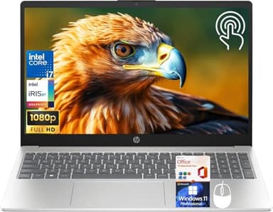 HP 15.6 Touchscreen Laptop Computer for Business, Intel 10-Core i7-1255U(Up to 4.7 GHz), 15.6" LED FHD Touch Screen, 32 GB RAM, 1 TB SSD, Wi-Fi 6E, Windows 11 Pro & Office Pro Lifetime License - Image 1