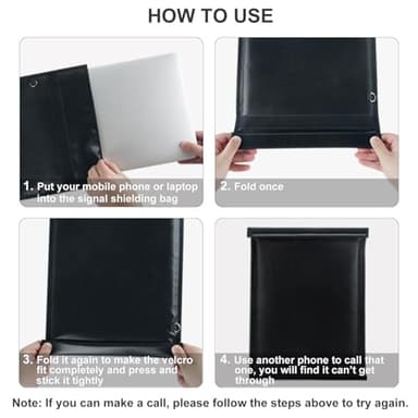 yaokvide Large Faraday Bags- 5 Pack Faraday Cages for Laptops & Tablets & Phones & Car Keys, Faraday Key Fob Protector, Fireproof & Waterproof Anti-theft Signal Blocking Pouch - Image 6