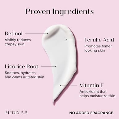 MEDIX Fragrance Free Retinol Body Lotion Crepey Skin Care Treatment | Anti Aging Body Lotion & Face Moisturizer | Firming Retinol Cream For Face Targets Loose Crepe Skin, Wrinkles, & Fine Lines, 2PC - Image 3