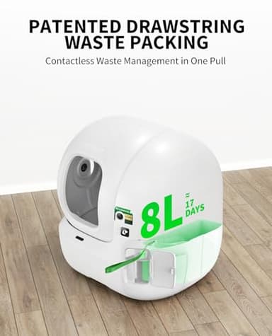 PETKIT 2025 Purobot Max Pro AI-Camera Self Cleaning Cat Litter Box, 210° Wide Angle Lens Night Vision Cat Facial Recognition Automatic Litter Box with 5G WiFi App Control Odor-Free - Image 6