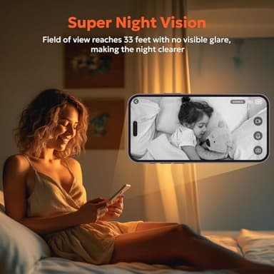 owltron Indoor Security Camera, 2K Cameras for Home Security with Motion Detection, Pet Cam & Baby Monitor with Night Vision, 2.4 GHz WiFi Two-Way Talk, Cloud/SD Storage, Works with Alexa - Image 4