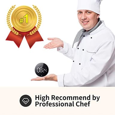 VOCOO Digital Kitchen Timer - Magnetic Countdown Countup Timer with Large LED Display Volume Adjustable, Easy for Cooking and for Seniors and Kids to Use (Space Grey) - Image 9