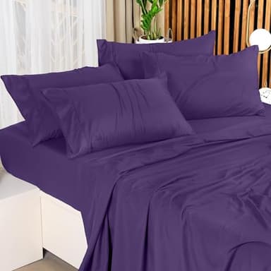 Utopia Bedding Full Bed Sheets Set - 4 Piece Bedding - Brushed Microfiber - Shrinkage and Fade Resistant - Easy Care (Full, Egg Plant) - Image 5