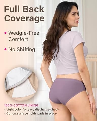 Intimate Portal Cotton Maternity Underwear Under the Bump Pregnancy Bikini Panties Women Postpartum Briefs 6 Pack Inspiration M - Image 4