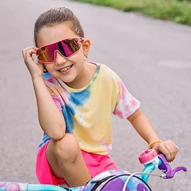 DUCO Kids Sunglasses Youth Baseball Sun Glasses Lightweight TR90 Frame UV400 Sports Cycling Shades for Boys Girls DK268 - Image 4