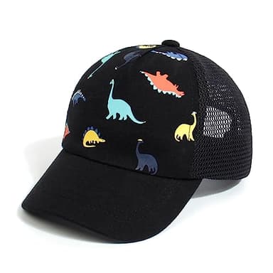 Hpegny Toddler Baseball hat Baby Cap Sun hat Printed Dinosaur Motif Kids Boys Girls Age 1t-2t - Image 1