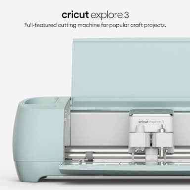 Cricut Explore 3 & Digital Content Library Bundle - Includes 30 Images in Design Space App - 2X Faster DIY Cutting Machine for All Crafts, Cuts 100+ Materials Blue - Image 2
