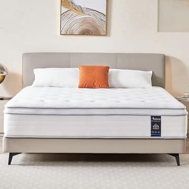 Madevos Queen Mattress, 12 Inch Hybrid Mattress in a Box, Memory Foam and Individual Pocket Springs, Soft and Breathable, Soft Feel - Image 6