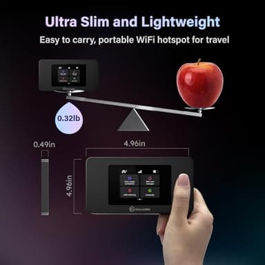 GlocalMe DuoTurbo 4G LTE Portable WiFi Hotspot for Travel in 200+ Countries, Mobile Hotspot Device with Global 1.1GB Data 30Days, SIMFREE and Dual Modem, 10 Devices Connected(Black) - Image 8